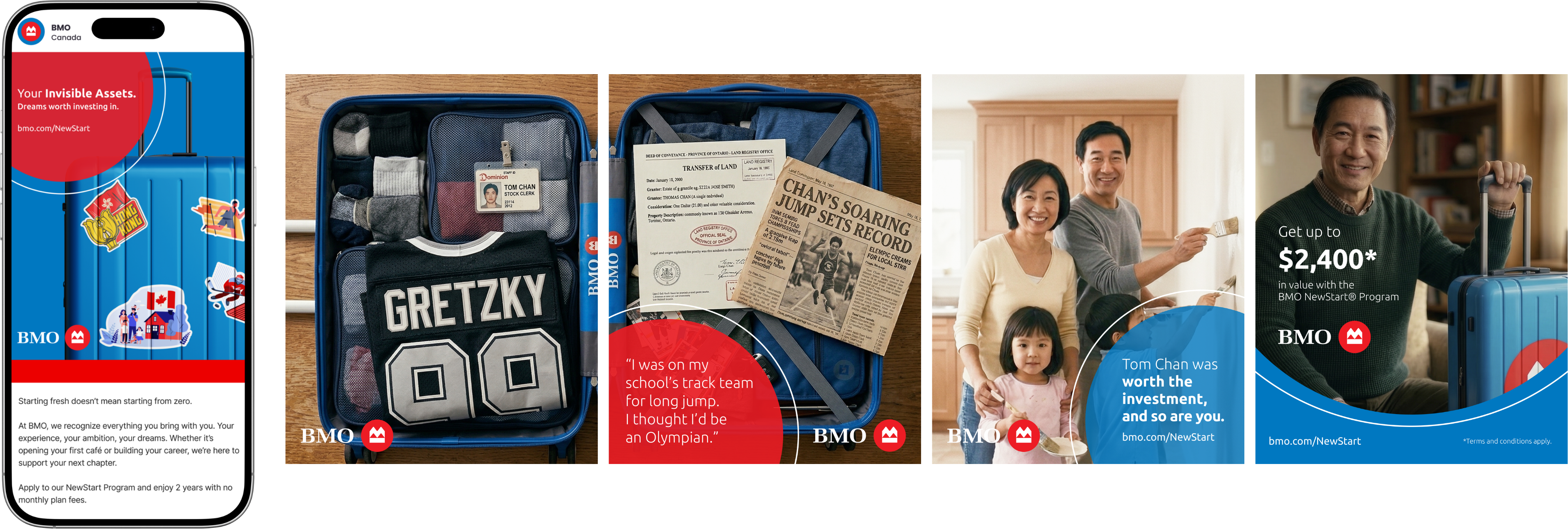 BMO Invisible Assets social media campaign layouts