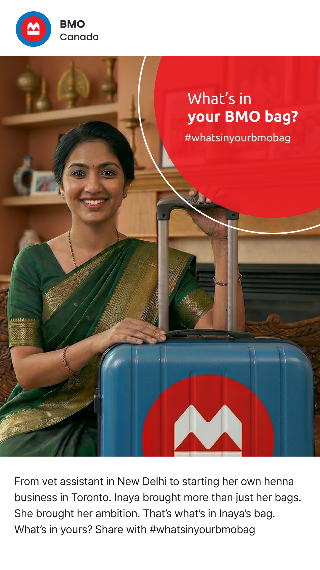 Social UGC concept post featuring BMO campaign content