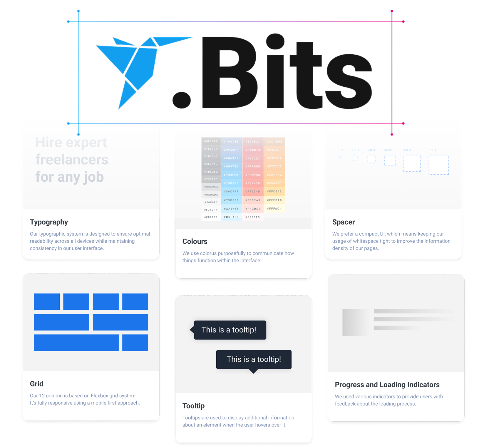Freelancer design system project preview.