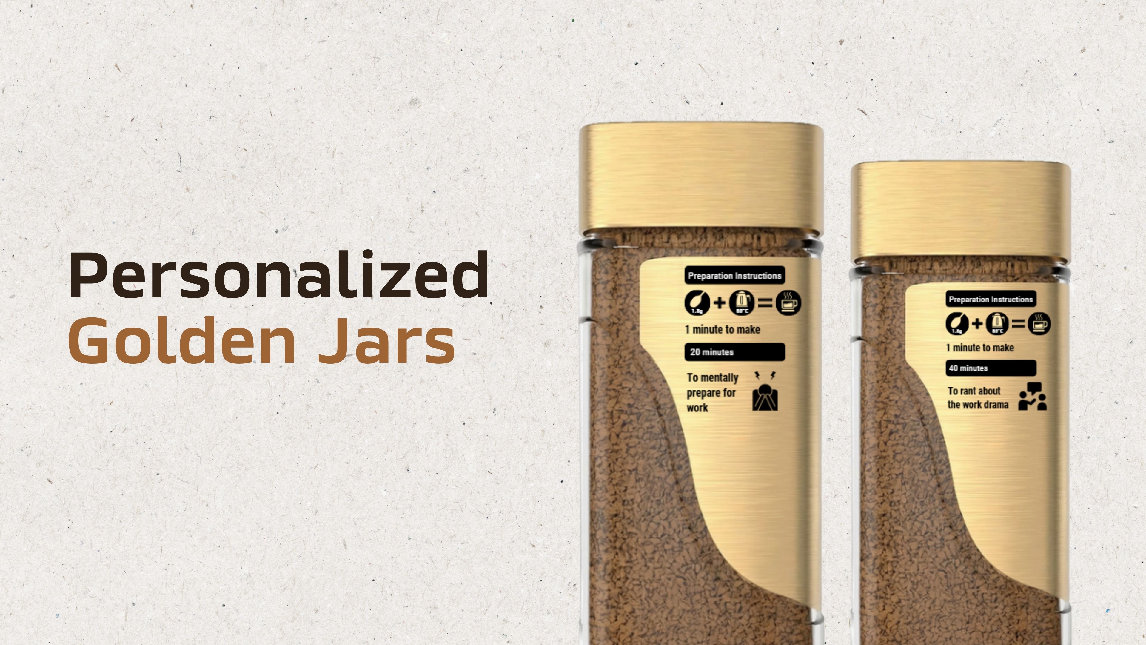 Personalized Golden Jars campaign concept